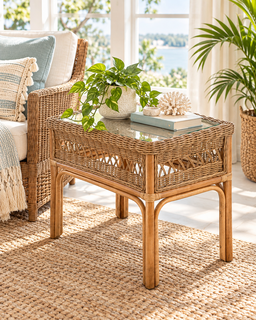 Braxton Culler Nassau Wicker Chairside Table (Available in 30 Finish Choices)