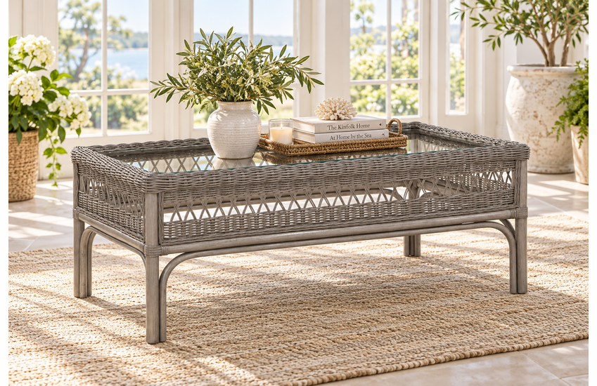 Braxton Culler Nassau Wicker Coffee Table (Available in 30 Finish Choices)