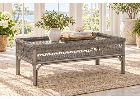 Braxton Culler Nassau Wicker Coffee Table (Available in 30 Finish Choices)