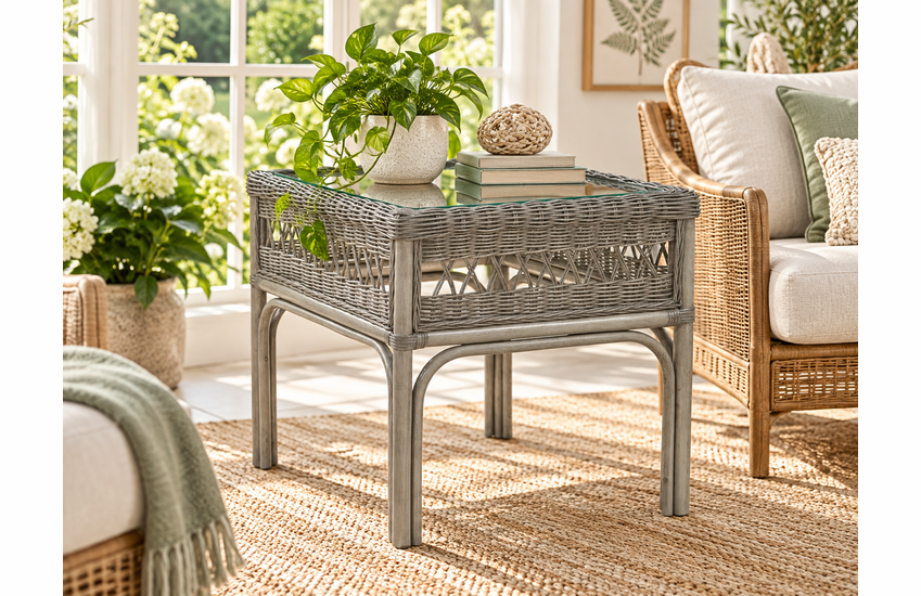 Braxton Culler Nassau Wicker Square End Table (Available in 30 Finish Choices)