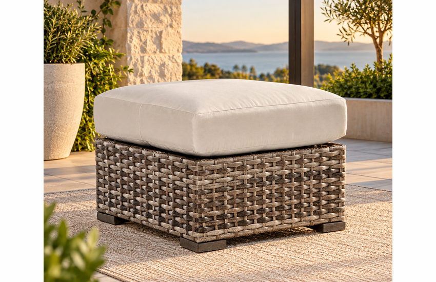 New Java Outdoor Wicker Ottoman