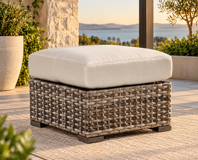 New Java Outdoor Wicker Ottoman
