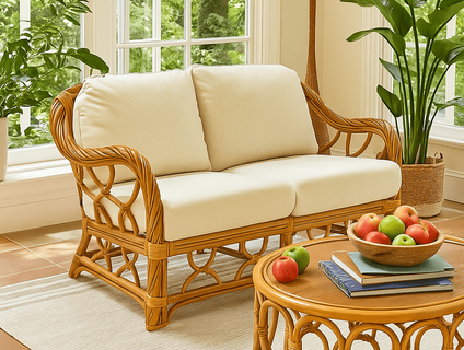 Maui Rattan Loveseat