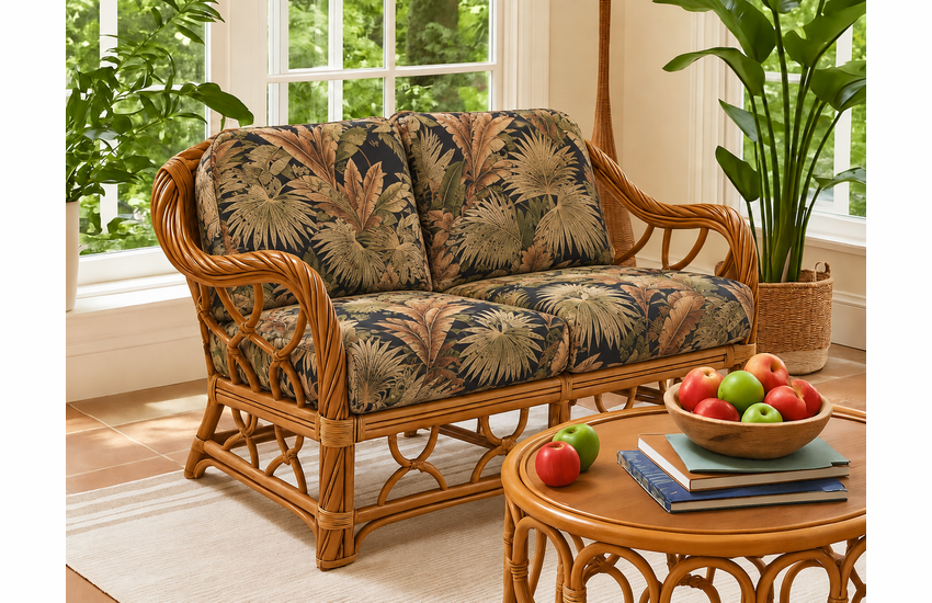 New Twist Rattan Loveseat