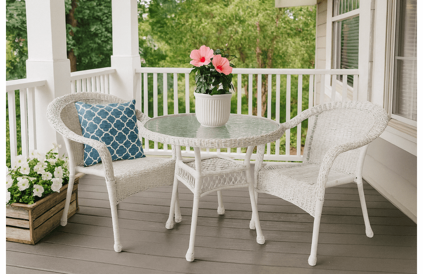 Outdoor Wicker Bistro set of 3