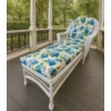 Outdoor Wicker Chaise - Cape Cod Style (Available in 2 Finishes) with bottom and back cushions included