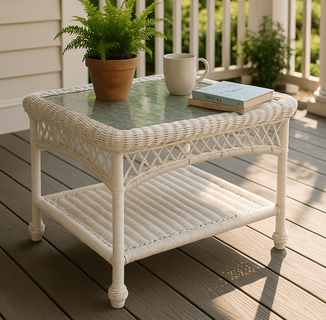 Outdoor Wicker Coffee Table: Cape Cod Rectangular (Available in 3 Finishes) 