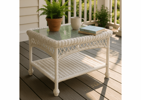 Outdoor Wicker Coffee Table: Cape Cod Rectangular (Available in 3 Finishes)