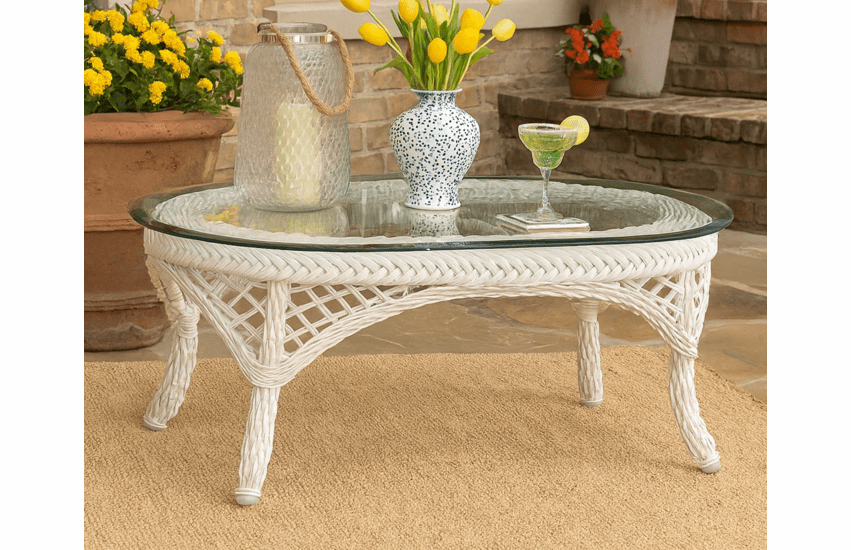 Outdoor Wicker Coffee Table - Savannah almond only 