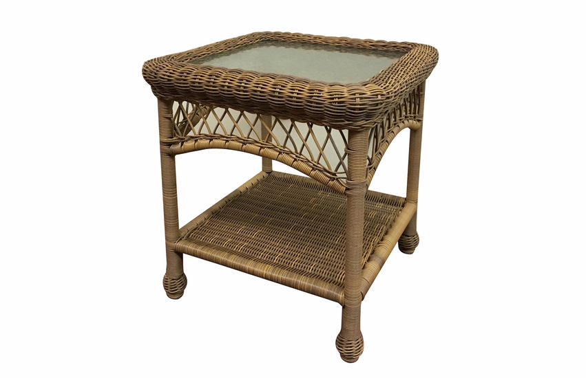 Outdoor Wicker End Table