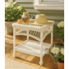 Outdoor Wicker End Table | Cape Cod Square with inset glass top(Available in 3 Finishes)