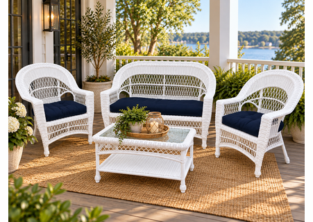 Outdoor Wicker Furniture Set of 4 - Cape Cod Collection