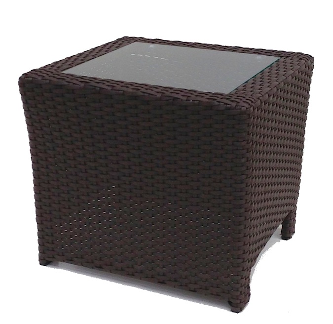 Outdoor Wicker Inset End Table Wicker Paradise