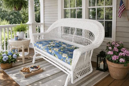Outdoor Wicker Loveseat Glider Cape Cod collection 