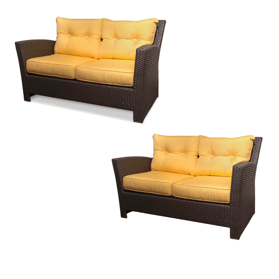 Set of 2 Margate Outdoor Wicker Loveseats