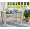 Outdoor Wicker Ottoman: Cape Cod Style  (Available in 3 Finishes)