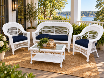Outdoor Wicker Furniture Set of 4 - Cape Cod Collection