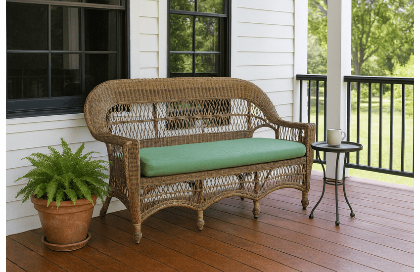 Outdoor Wicker Sofa: Cape Cod (Available in 3 Finishes)
