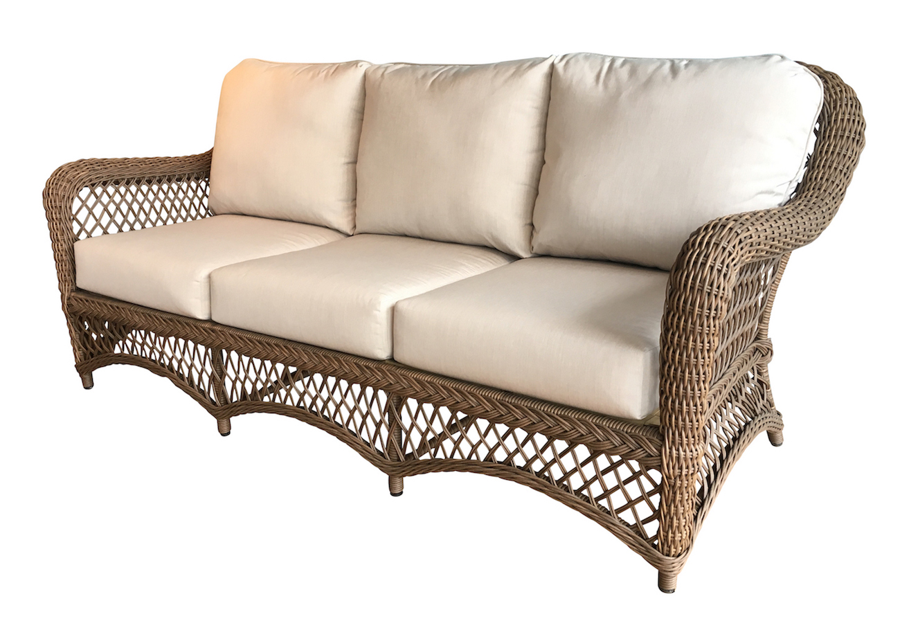 Outdoor Wicker Sofa Savannah White