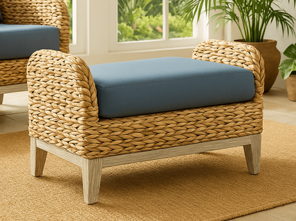 Palm Bay Banana Leaf Ottoman