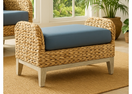 Palm Bay Banana Leaf Ottoman
