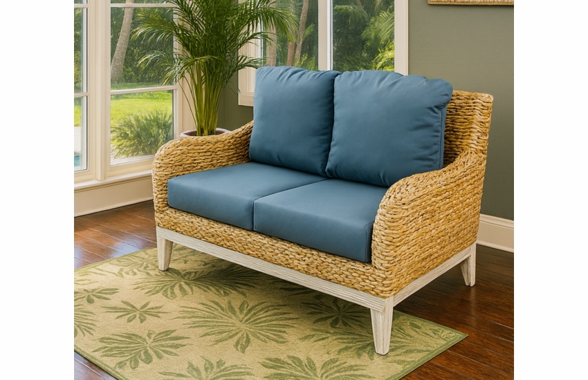 Palm Beach Banana Leaf Loveseat