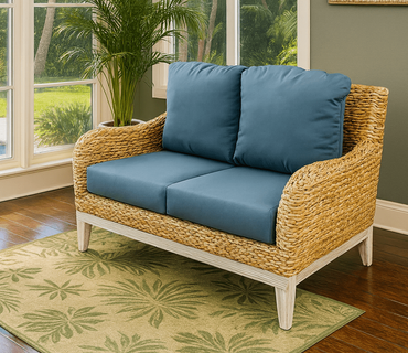 Palm Beach Banana Leaf Loveseat