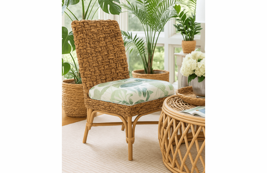 Panama Seagrass Armless Dining Chair
