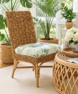 Panama Seagrass Armless Dining Chair