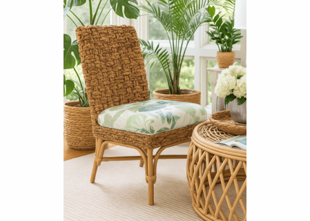 Panama Seagrass Armless Dining Chair