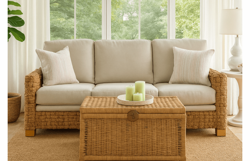 Panama Seagrass Queen Sleeper Sofa