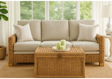 Panama Seagrass Queen Sleeper Sofa