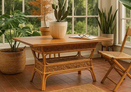 Panama Seagrass Rectangular Dining Table