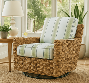 Panama Seagrass Swivel Glider