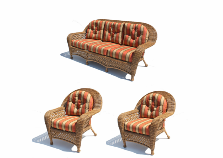 Patio Wicker Set of 3-Montauk Collection