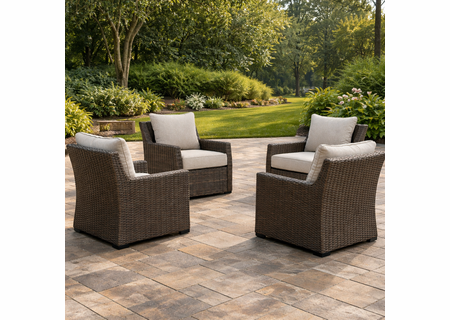 Pensacola Outdoor Wicker Chair Set of 4