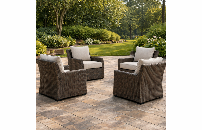 Pensacola Outdoor Wicker Chair Set of 4