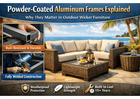 Powder-Coated Aluminum & Outdoor Wicker Furniture