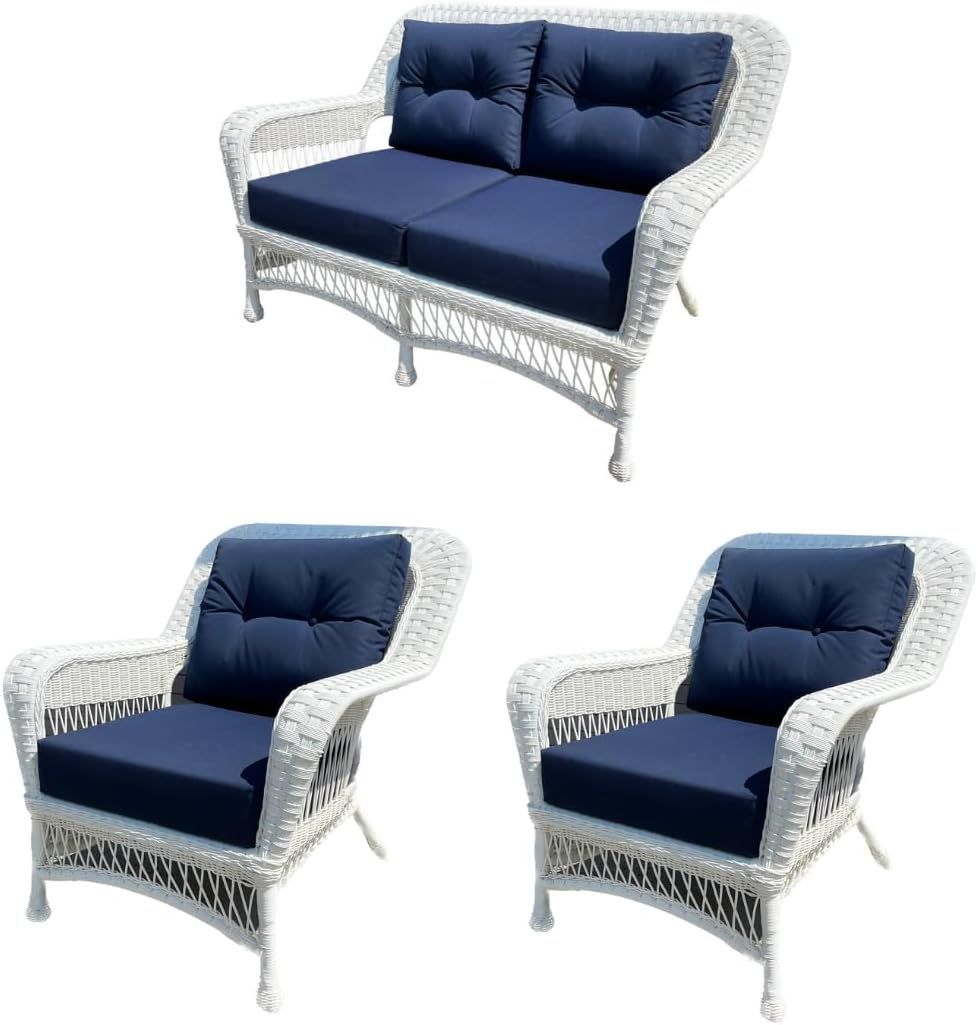 Princeton outdoor wicker Loveseat set of 3