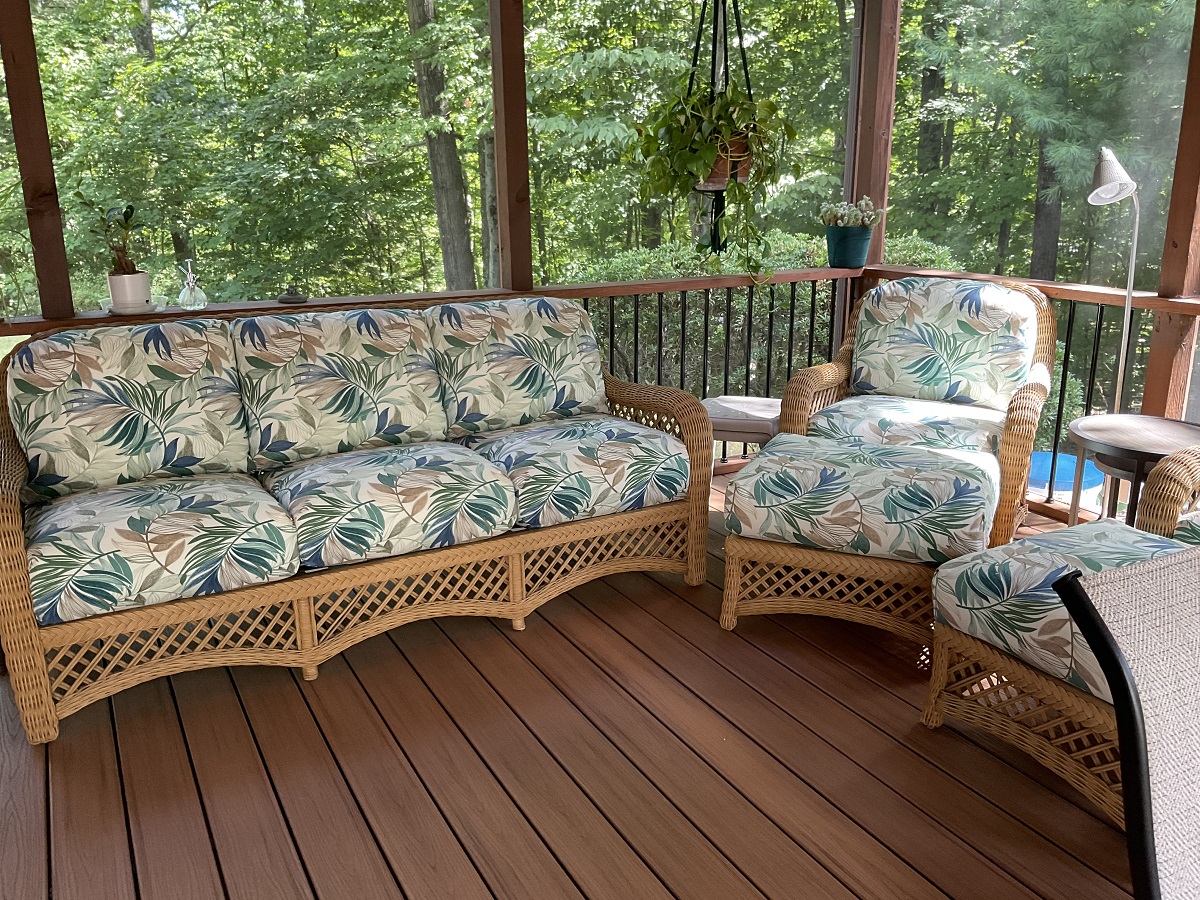 Quickship LaneVenture 4 seasons cushions in oasis Chambray set of 3