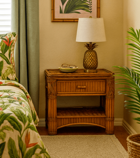 Rattan 1 Drawer Nightstand - Barbados