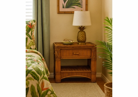 Rattan 1 Drawer Nightstand - Barbados
