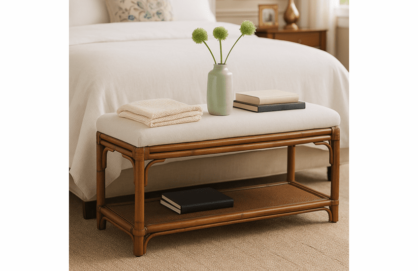 Rattan Bedroom Bench
