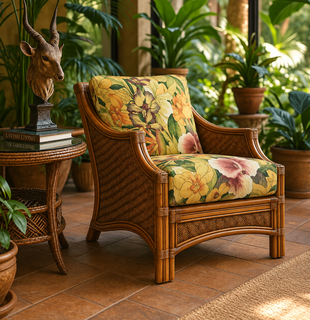 Rattan Chair - Maui Brownwash