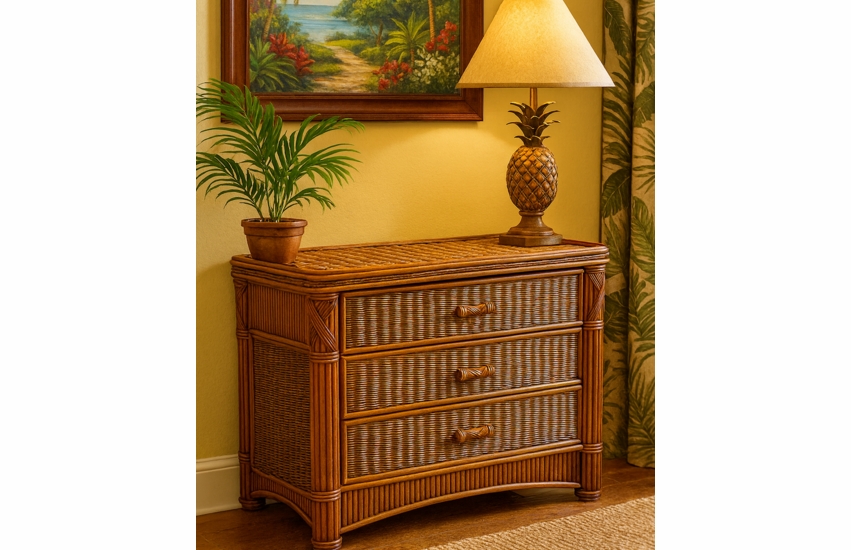 Rattan Chest : Barbados 3 Drawer