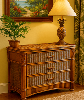 Rattan Chest : Barbados 3 Drawer