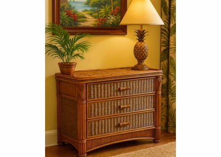 Rattan Chest : Barbados 3 Drawer