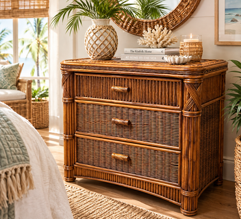 Rattan Chest : Barbados 3 Drawer