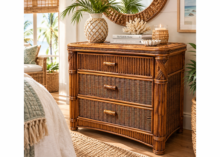 Rattan Chest : Barbados 3 Drawer