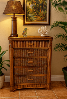 Rattan Chest - Barbados 5 Drawer